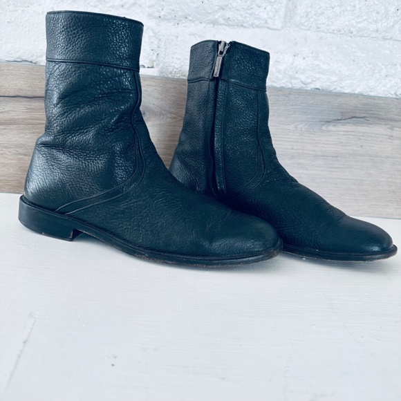 Cuadra man Dress Zipper Black Boots26.5 7.5 Leather - Picture 3 of 11